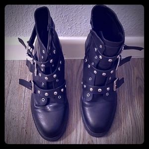 Guess Black Combat Boots